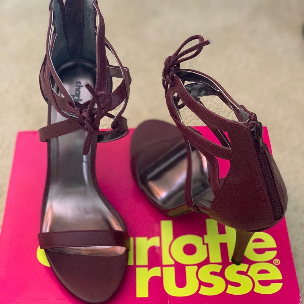 Sandals Oxblood high heels